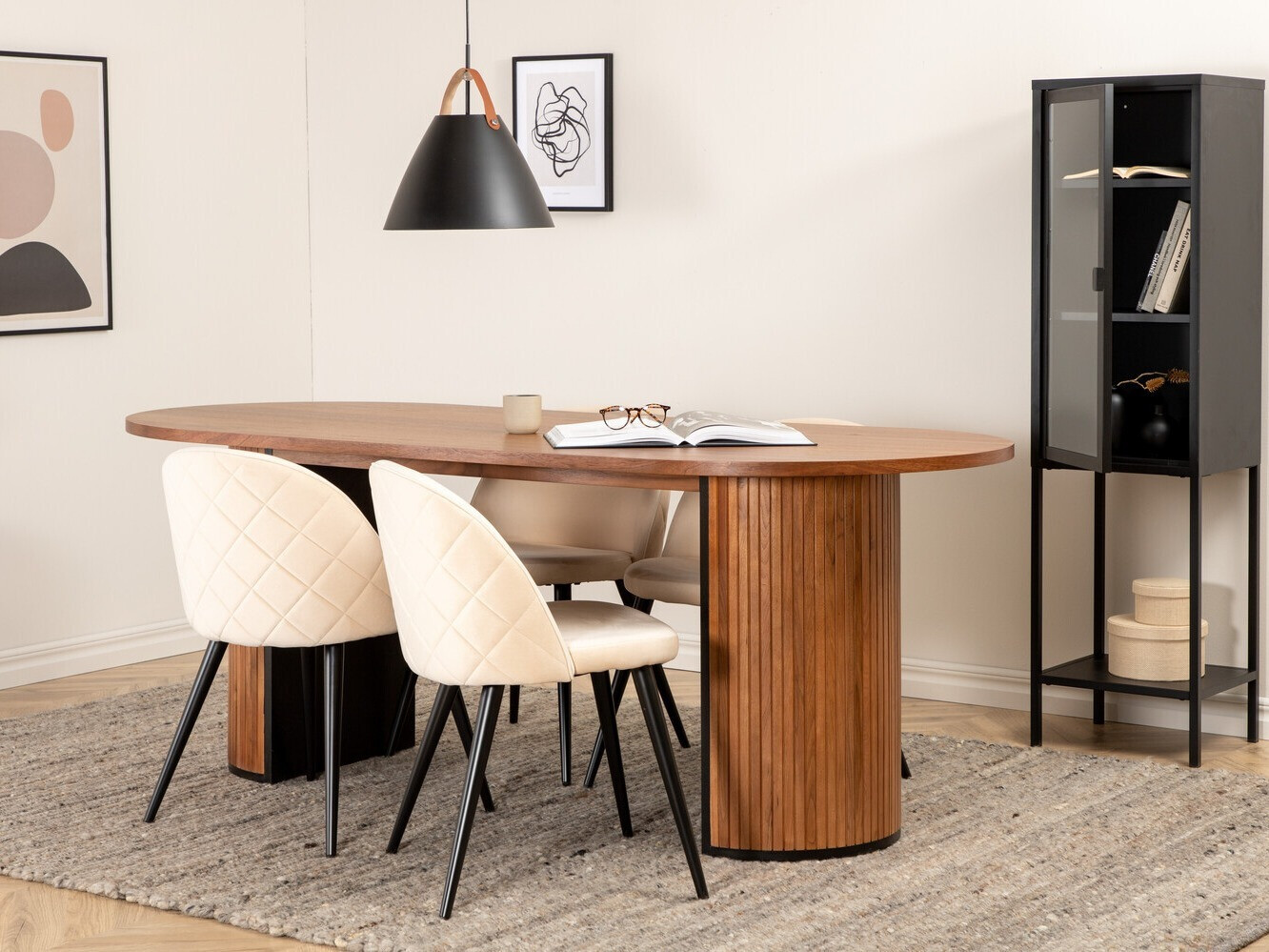 Blagovaonski set Dallas 2764 (Krem + Crna)