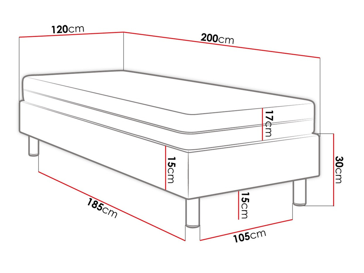 Boxspring krevet Logan 101 (Manila 09)
