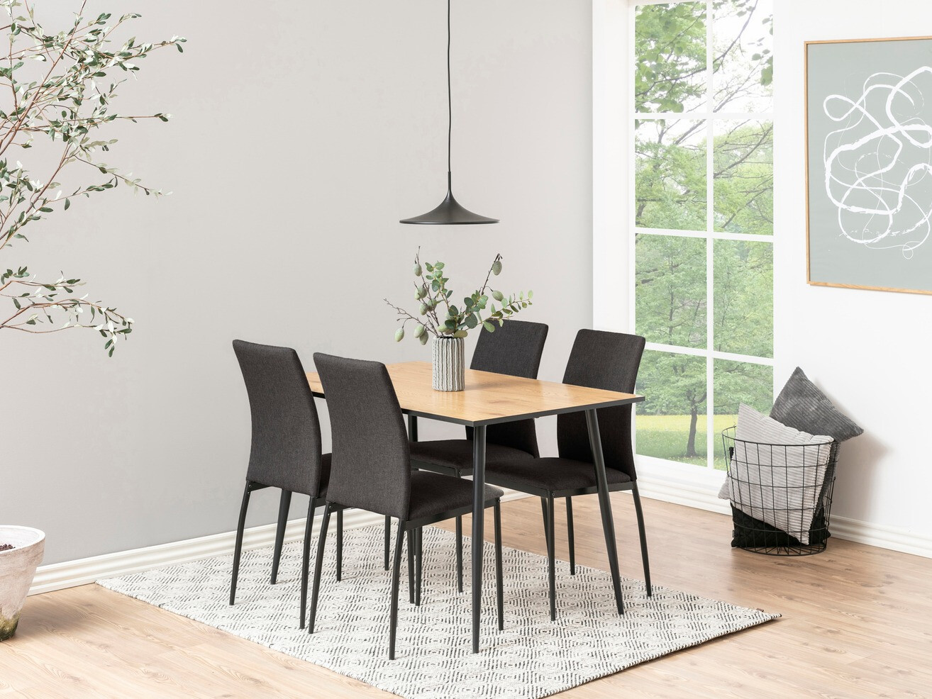 Stol Norsica 289 (Divlji hrast + Crna)