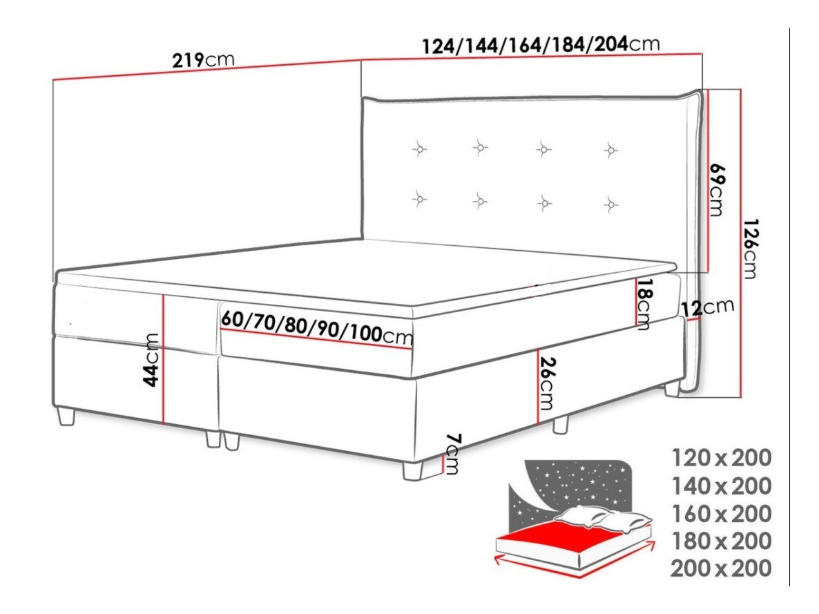Boxspring krevet Titulus (Uttario Velvet 2955)