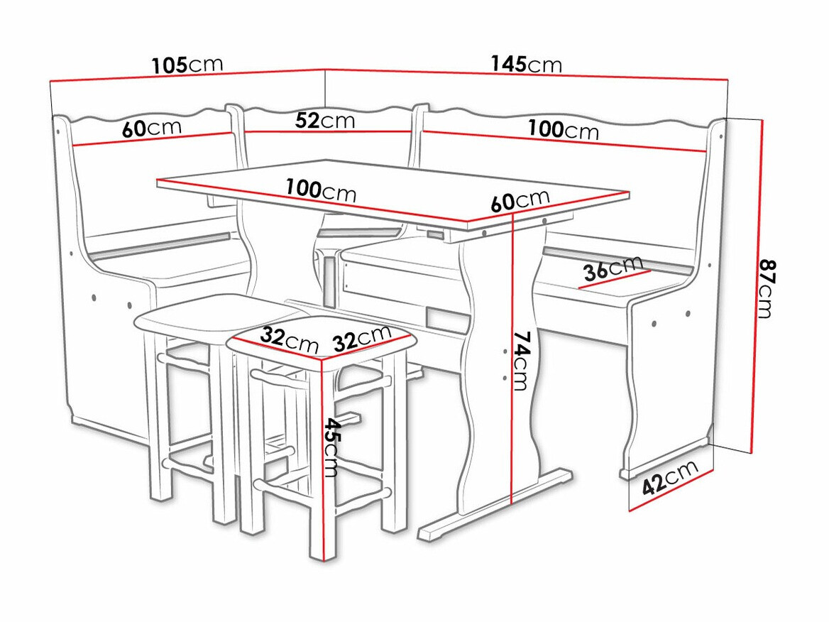Kutni blagovaonski set Edmond 100 (Peru 04)