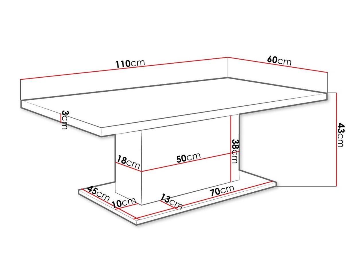 Stolić za kavu Tucson 148 (Bijela)
