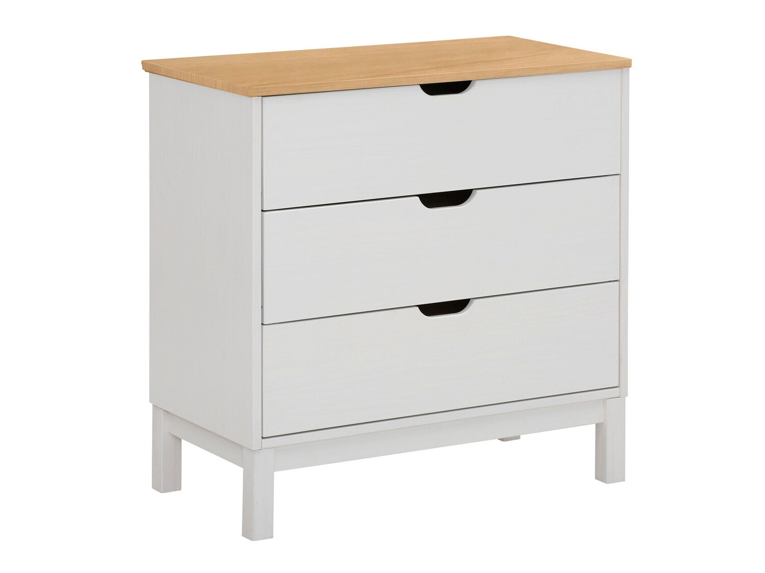 Komoda Denton 544 (Bijela + Smeđa)