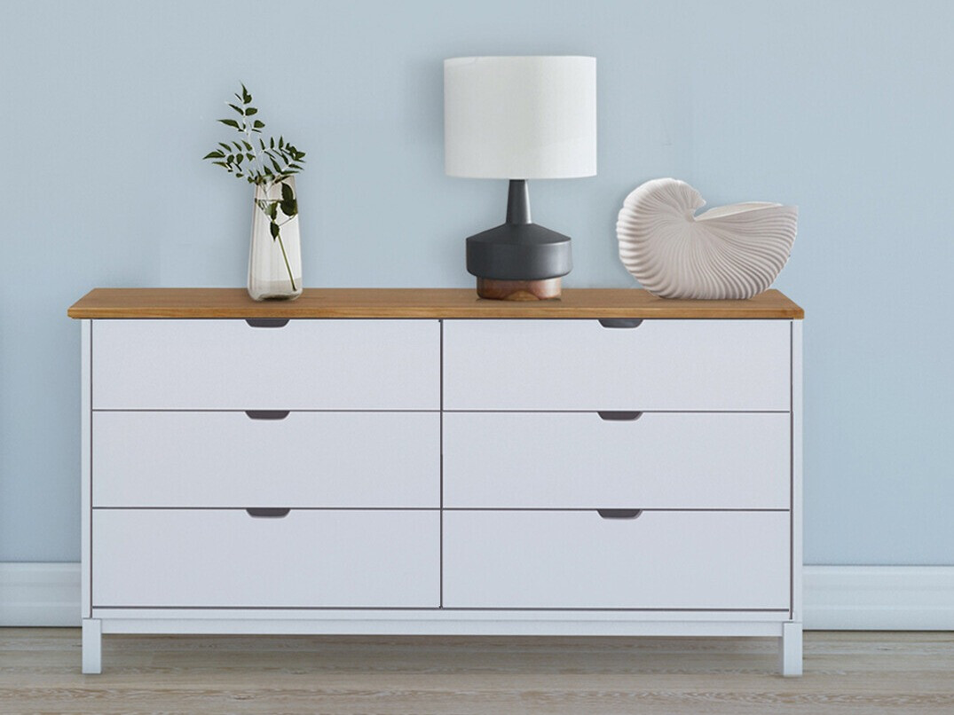 Komoda Denton 546 (Bijela + Smeđa)