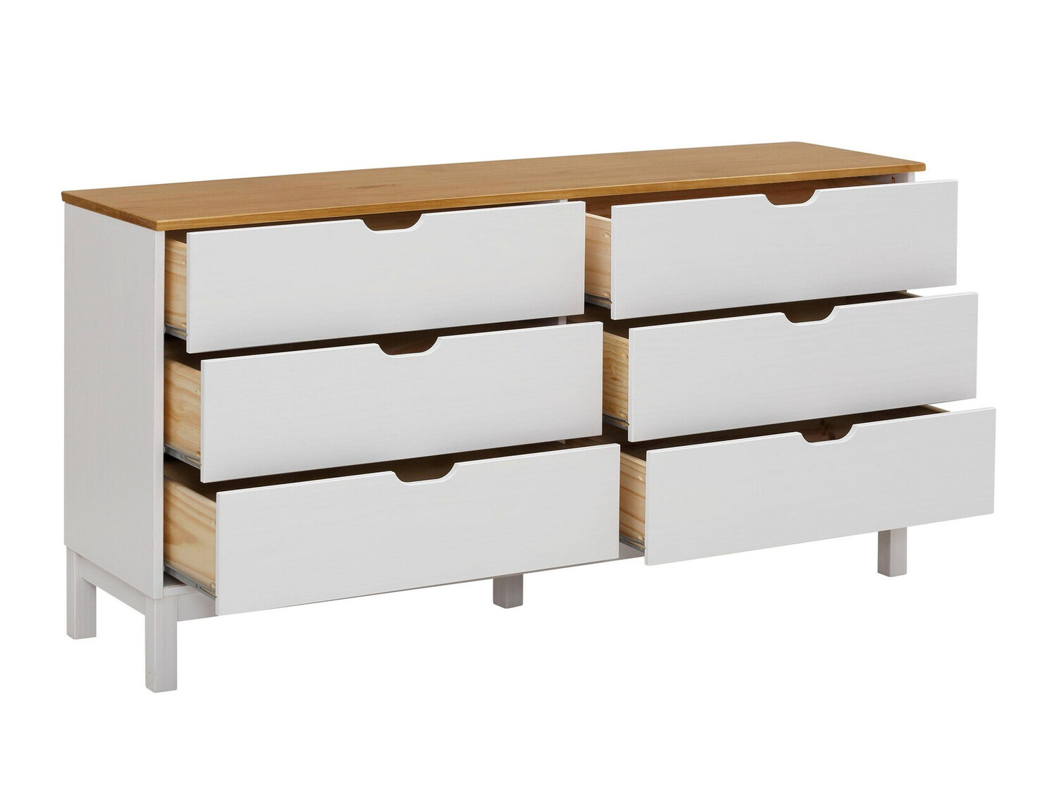 Komoda Denton 546 (Bijela + Smeđa)