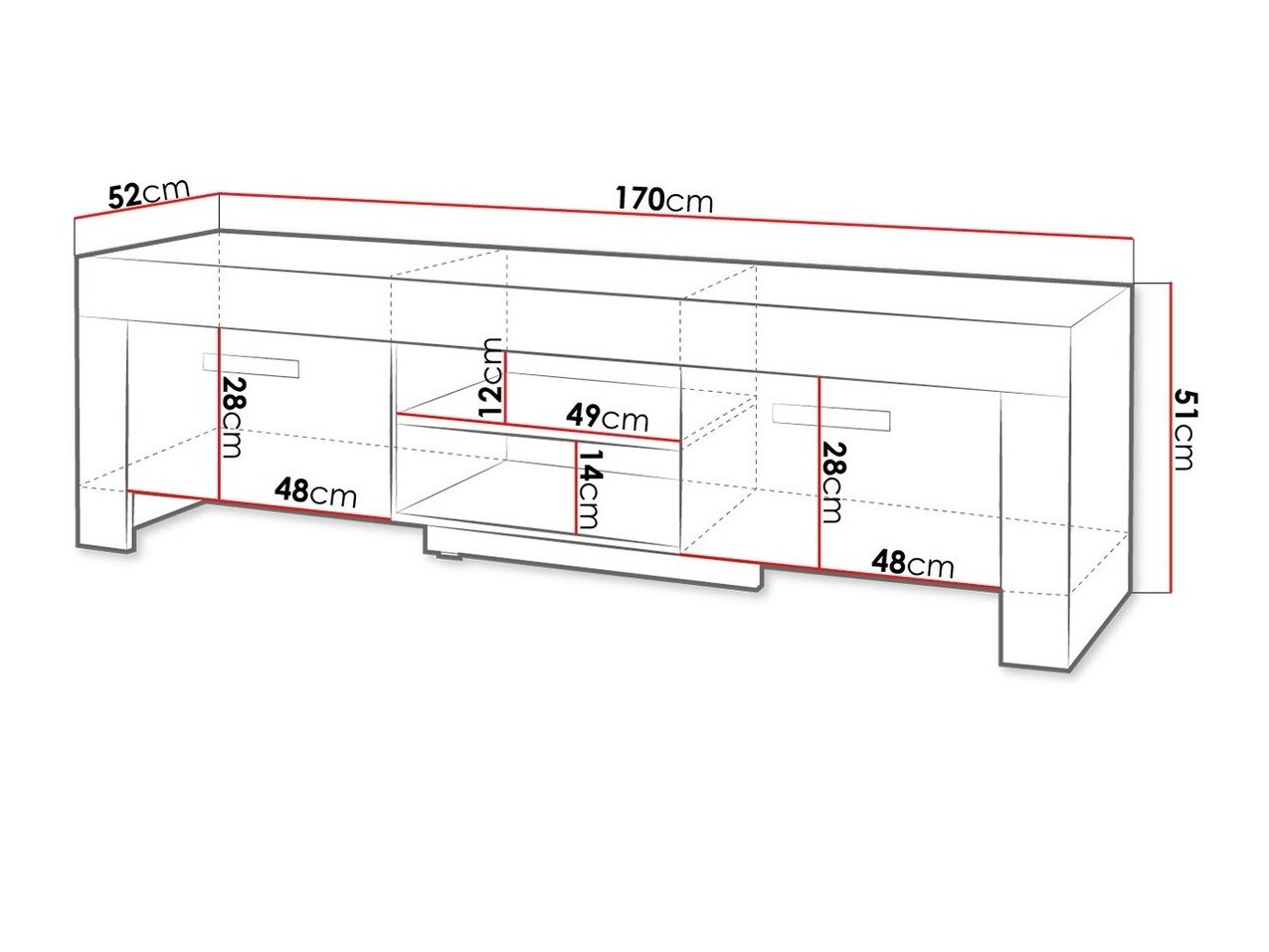 TV stol Melfeli 111 (Sonoma hrast)