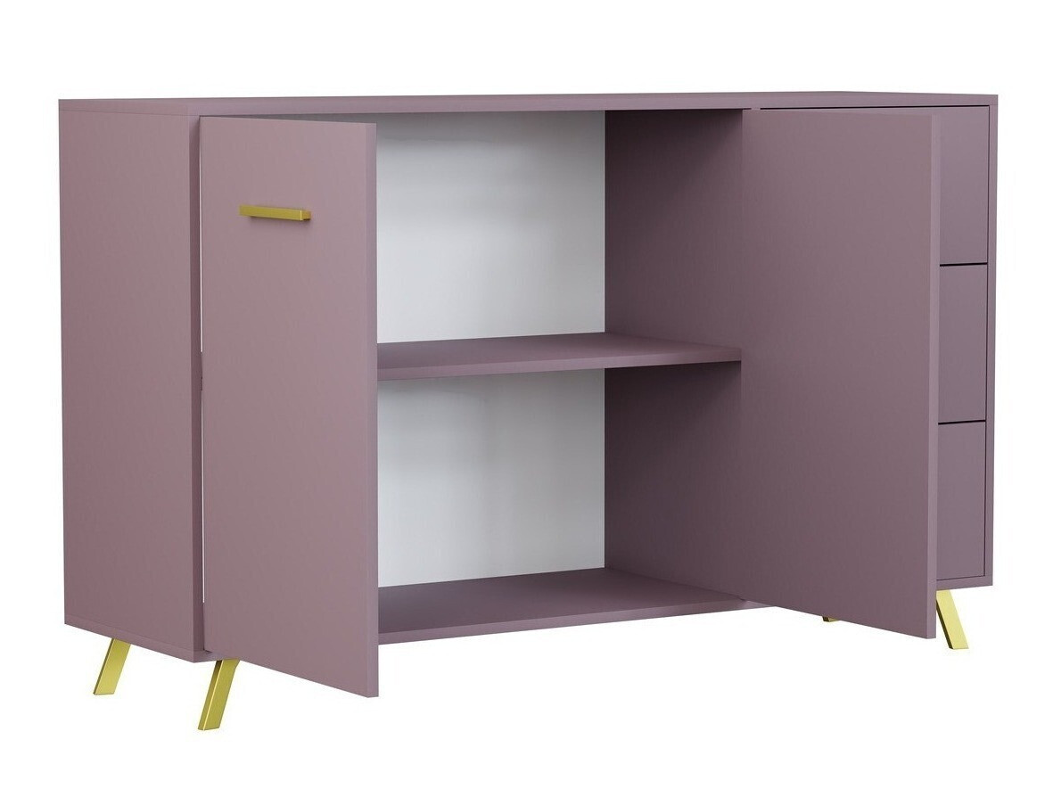 Komoda Dortivu 118 (Ljubičasta + Zlatna)