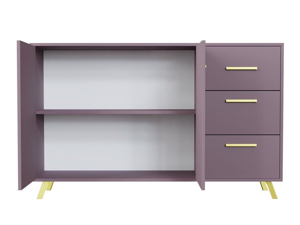 Komoda Dortivu 118 (Ljubičasta + Zlatna)