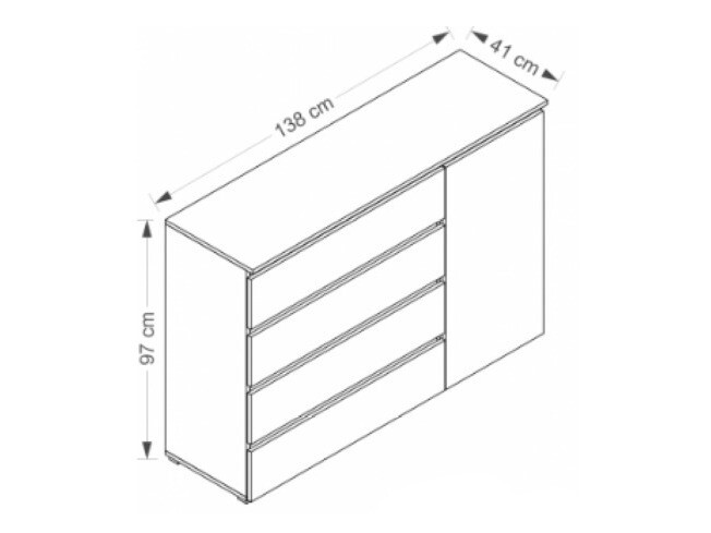 Komoda Cirdora 104 (Sonoma hrast)