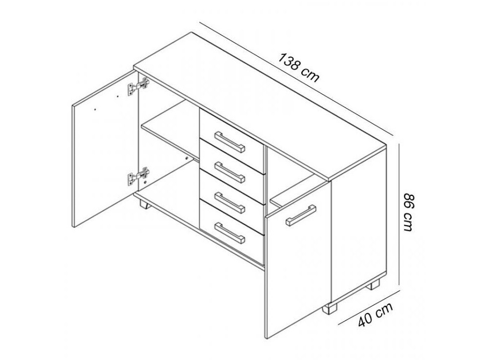 Komoda Cirevau 137 (Wenge)