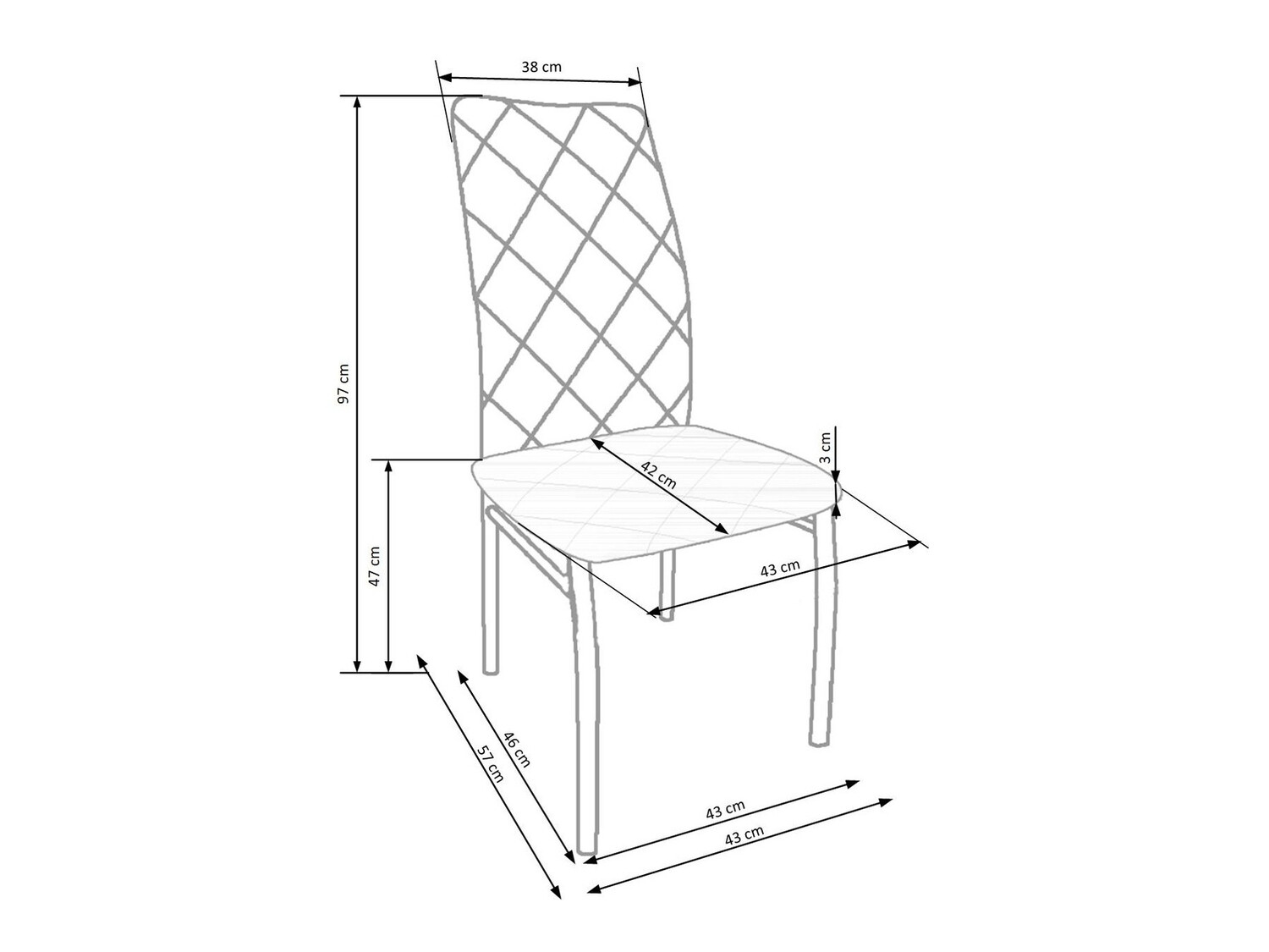 Stolica Houston 525 (Tamno siva)