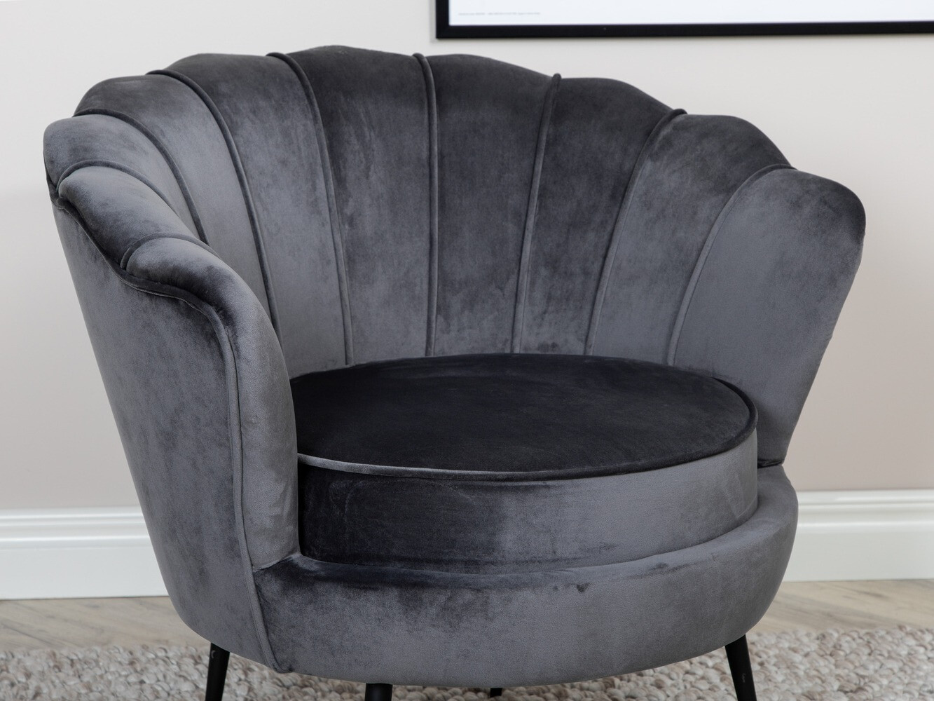 Fotelja Dallas 1705 (Tamno siva + Crna)