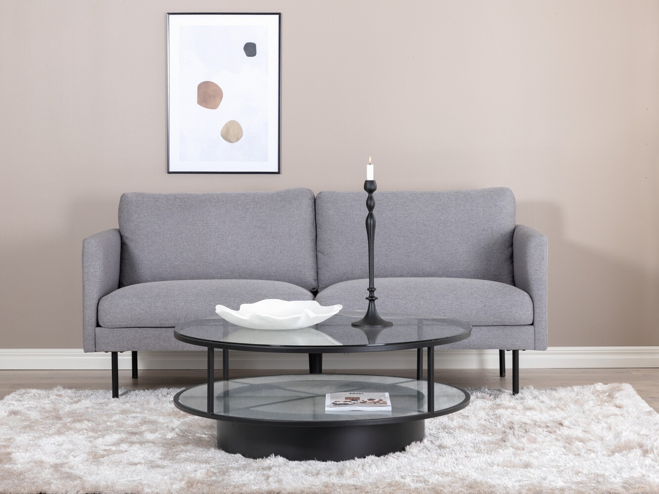 Kauč Fercame 100 (Siva + Crna)