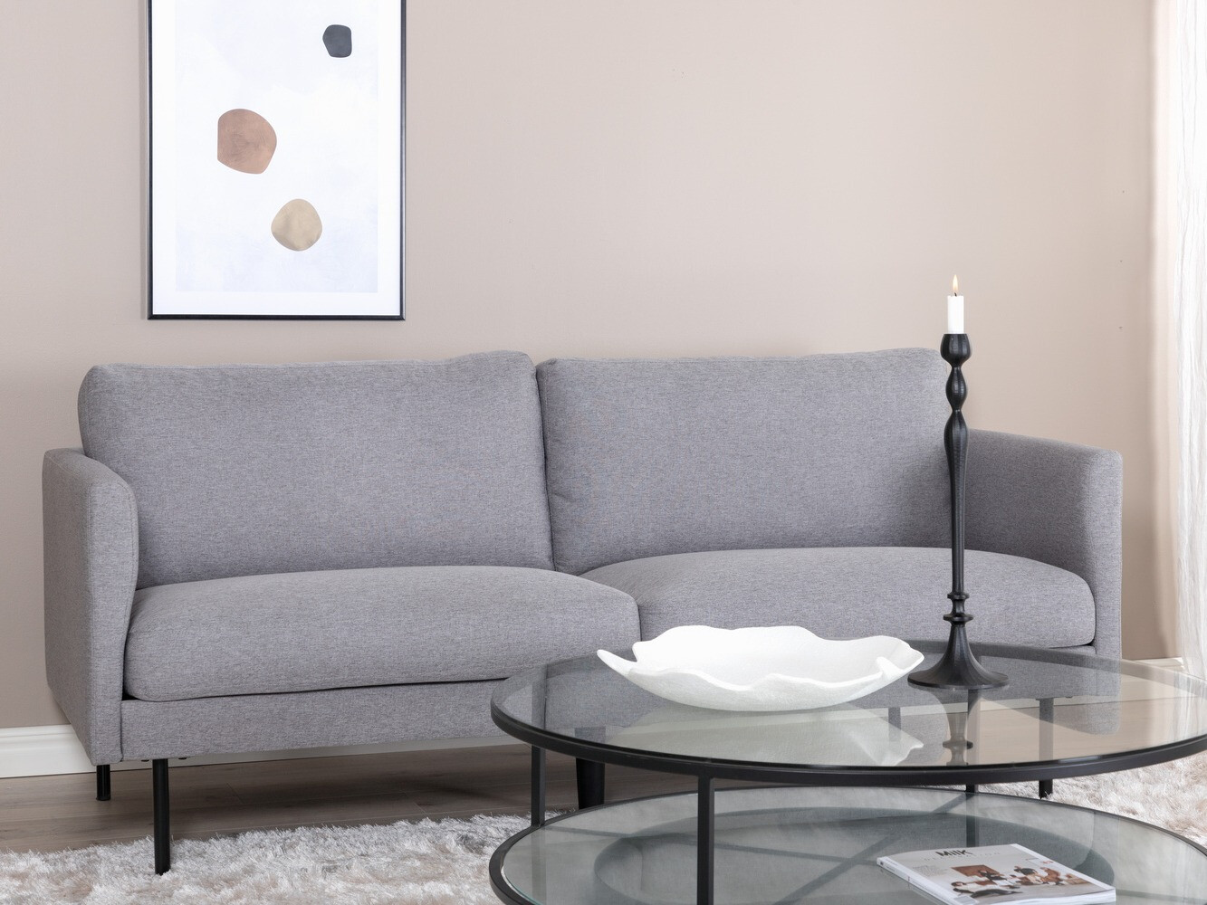 Kauč Fercame 100 (Siva + Crna)