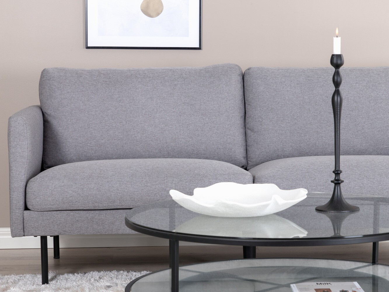 Kauč Fercame 100 (Siva + Crna)