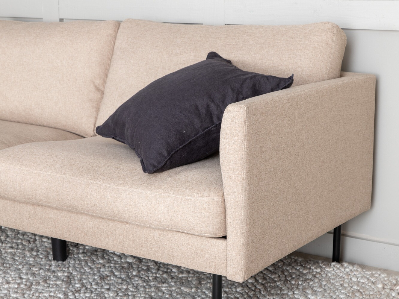 Sofa Fercame 100 (Svijetlo smeđa + Crna)