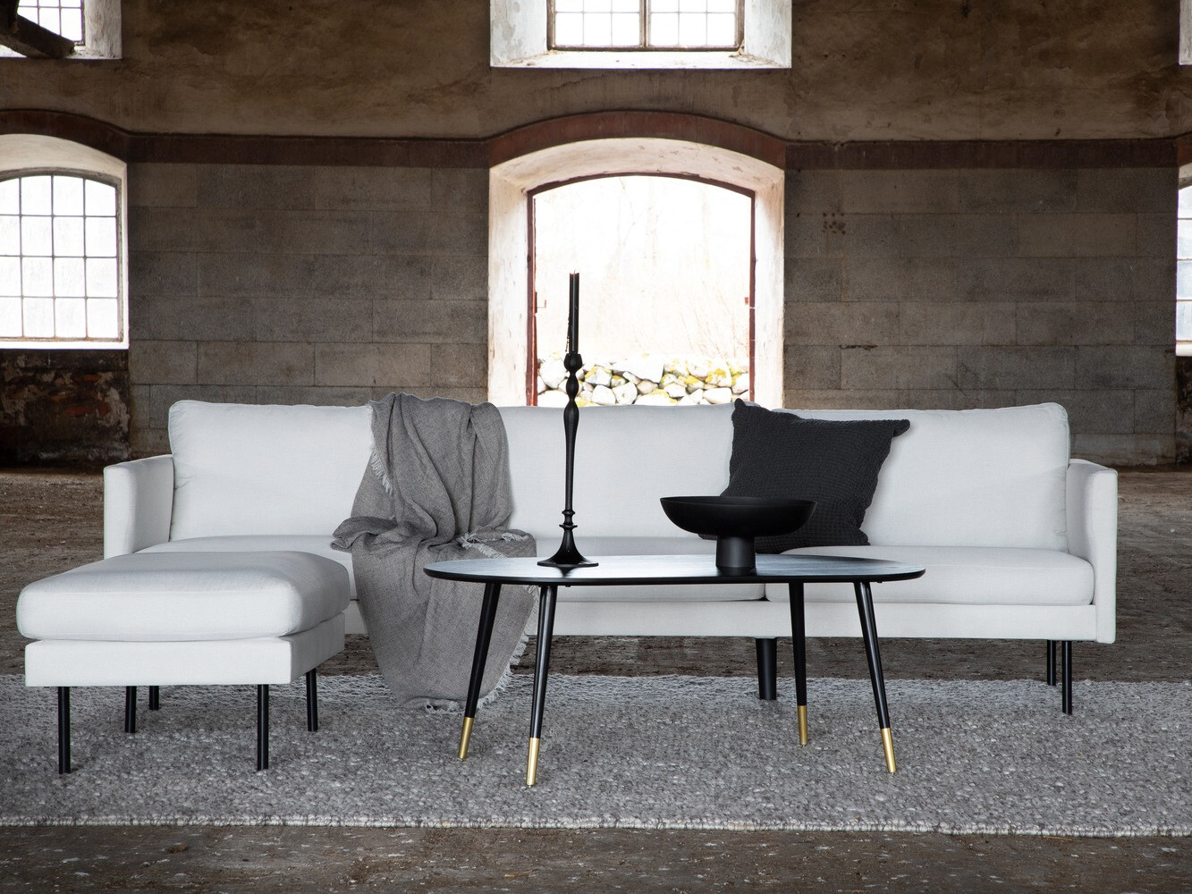 Sofa Fercame 103 (Bež + Crna)