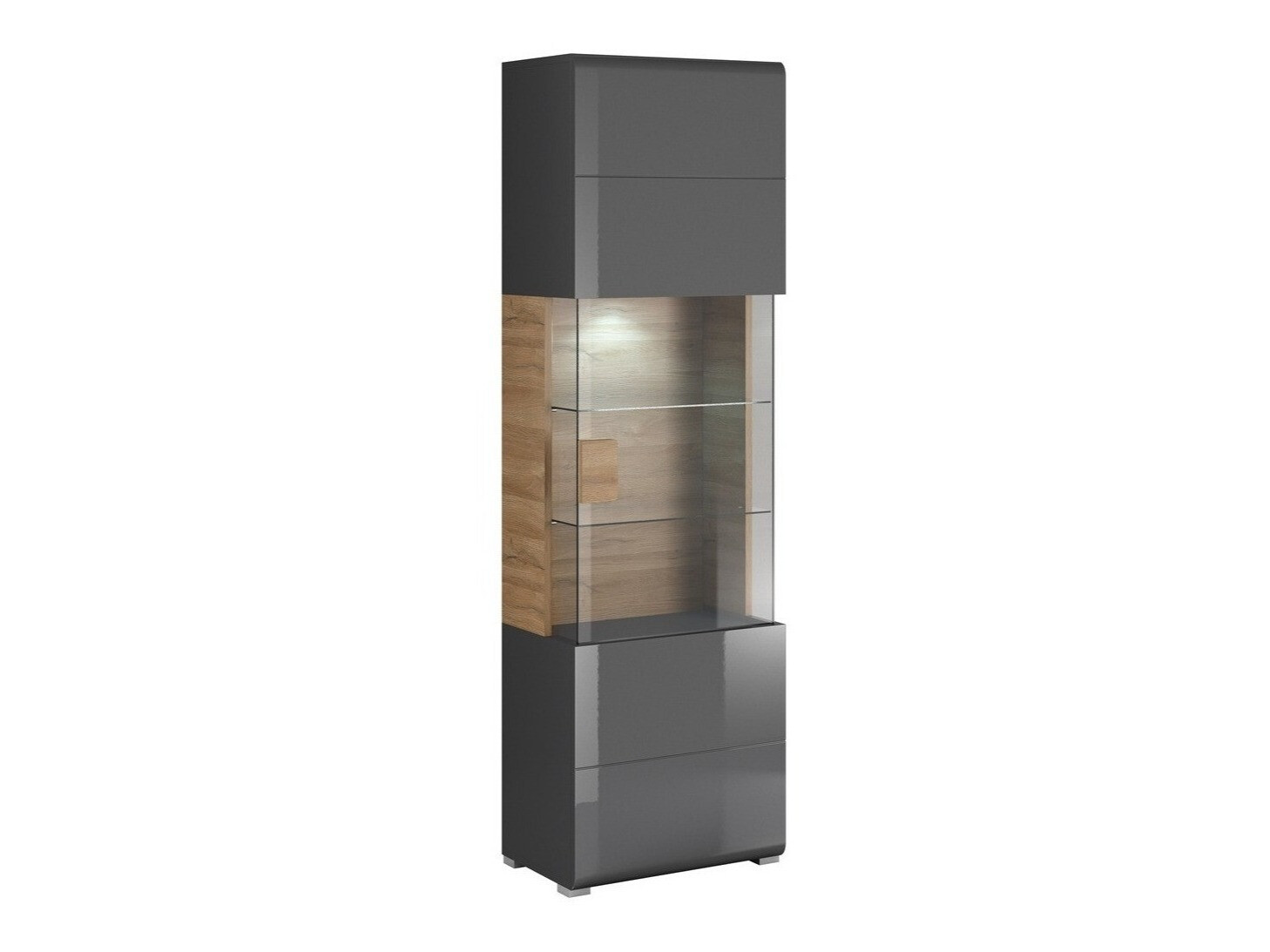 Polica Torsone 103 (Antracit + Gloss antracit + Hrast Grandson)