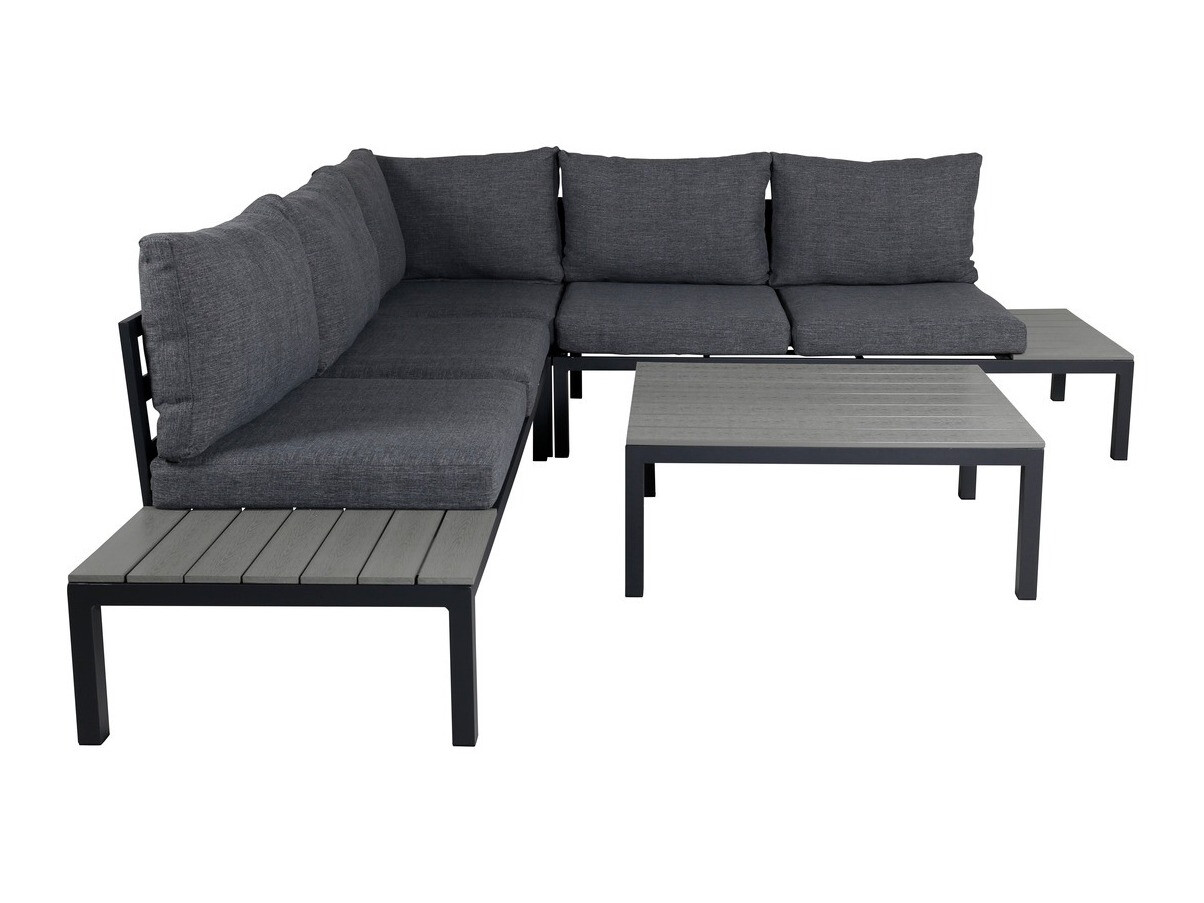 Set vrtnog namještaja Dallas 2158 (Crna + Siva)