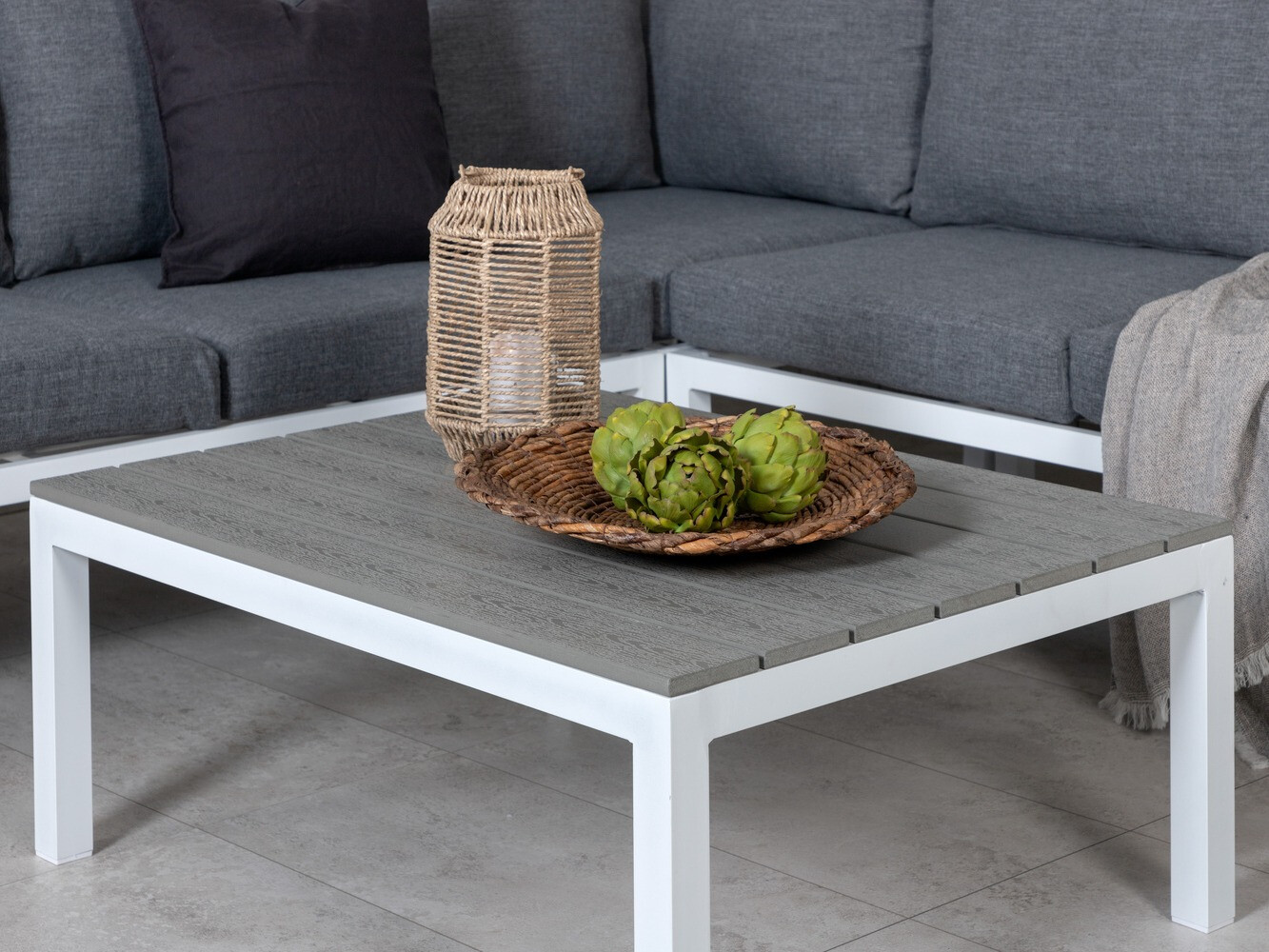 Vrtni namještaj Dallas 2158 (Bijela + Siva)