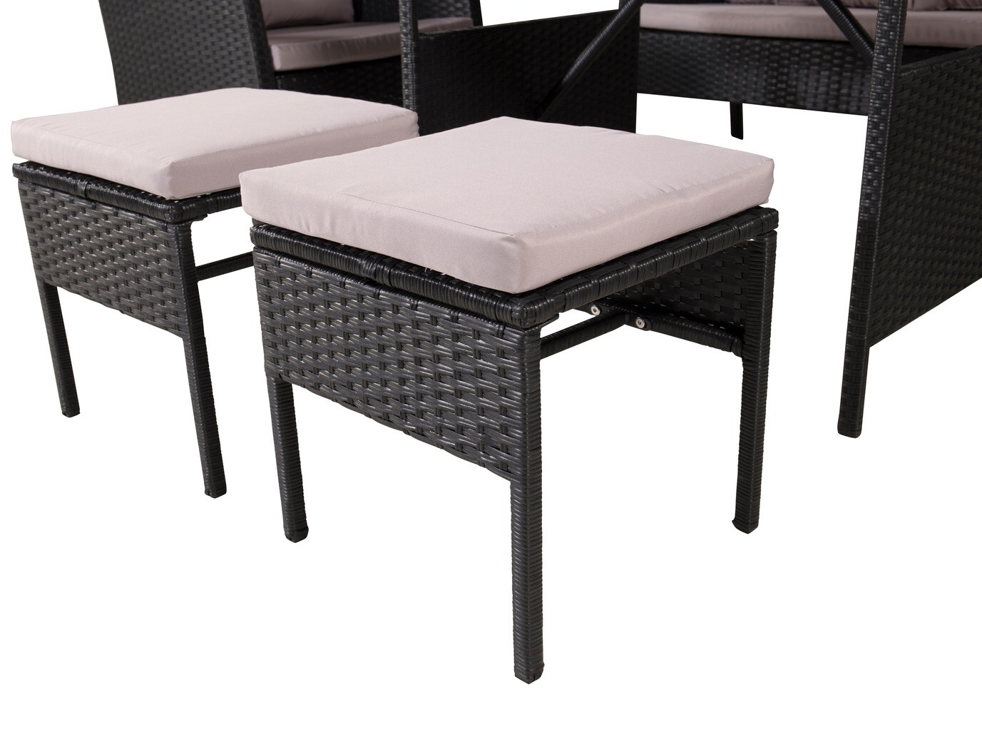 Vrtni namještaj Dallas 2473 (Crna + Siva)