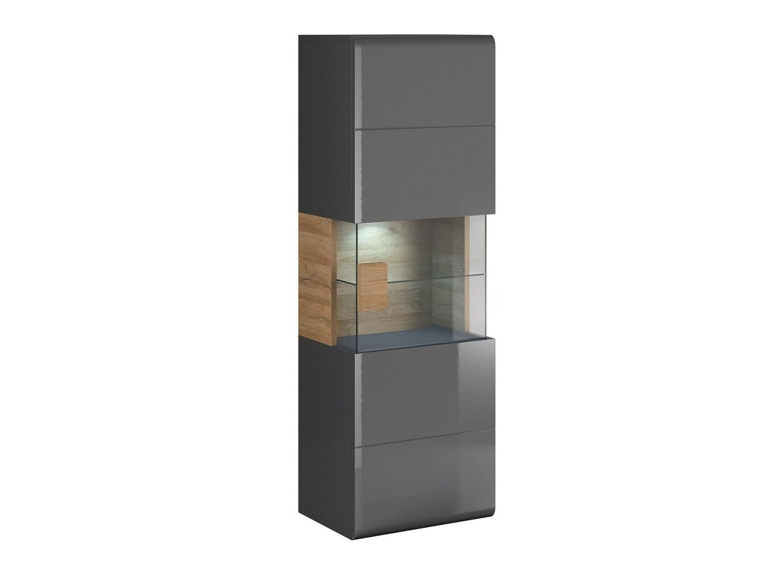 Zidna polica Torsone 109 (Antracit + Gloss antracit + Hrast Grandson)