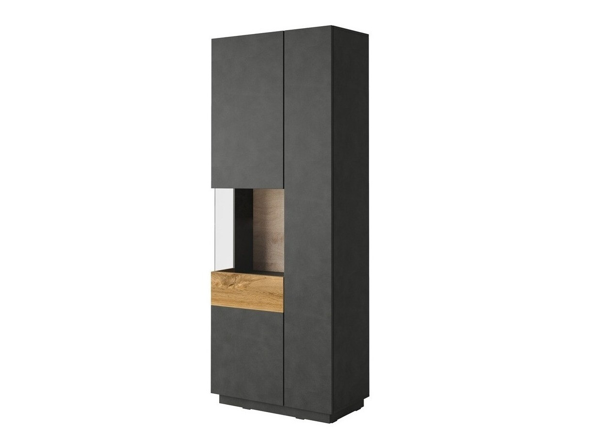 Polica Livlore 100 (Matera siva + Wotan hrast)