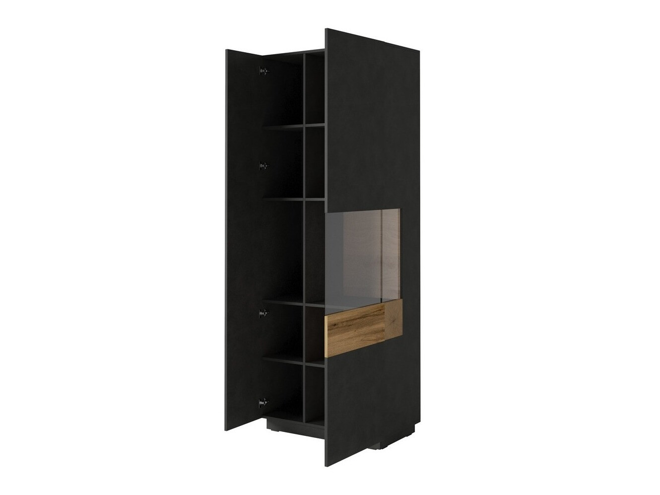 Polica Livlore 100 (Matera siva + Wotan hrast)