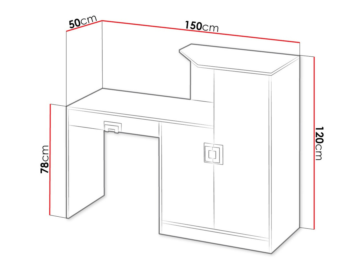 Uredski stol Balvire 111 (Lagani hrast + Bijela + Siva)
