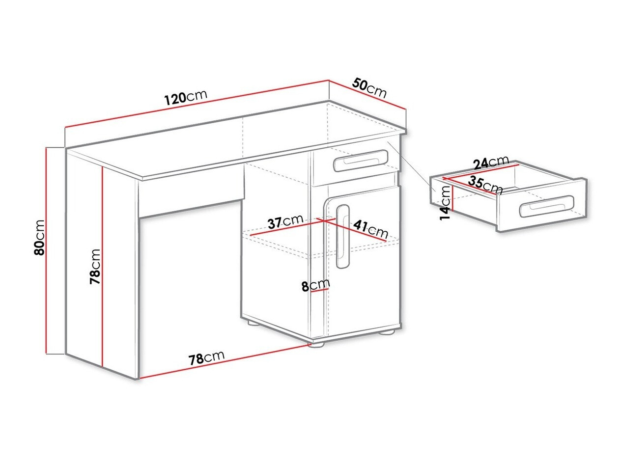 Uredski stol Levtala 109 (Antracit + Bijela + Ružičasta)