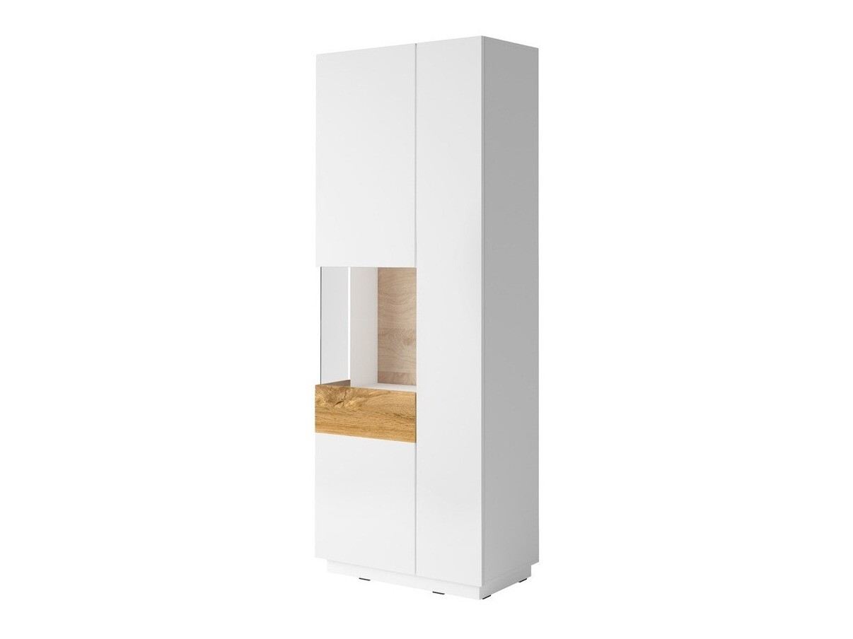 Polica Livlore 100 (Bijela + Sjajno bijela + Hrast Wotan)