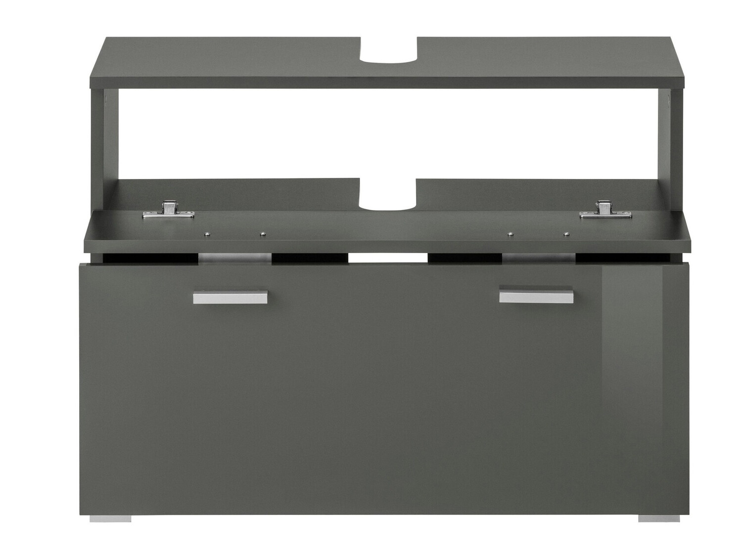 Samostojeći kupaonski ormarić za umivaonik Denton 365 (Sjajno sivo)