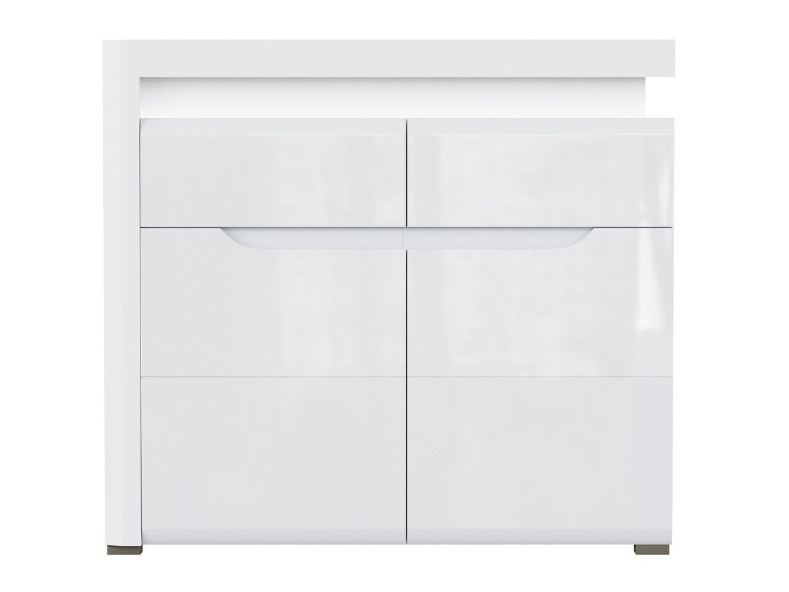 Komoda Revelmi 102 (Sjajno bijela + Bijela)