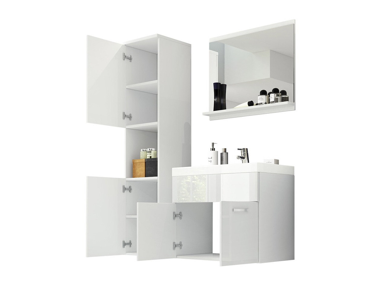 Kupaonski namještaj Sarasota 122 (Hrast Wotan + Sjajno bijela)