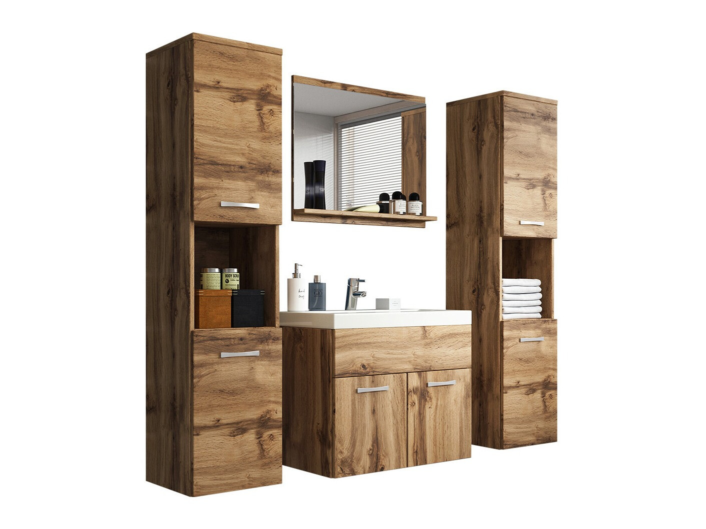 Kupaonski namještaj Sarasota 123 (Hrast Wotan)