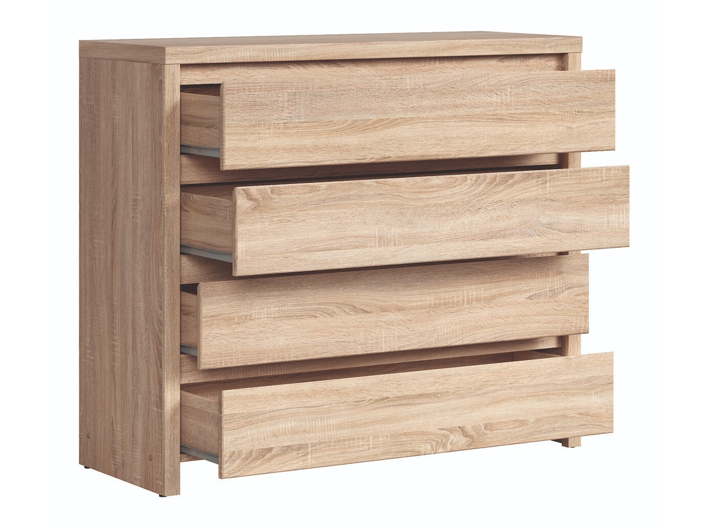 Komoda Nolroma 105 (Bijela + Sonoma hrast)