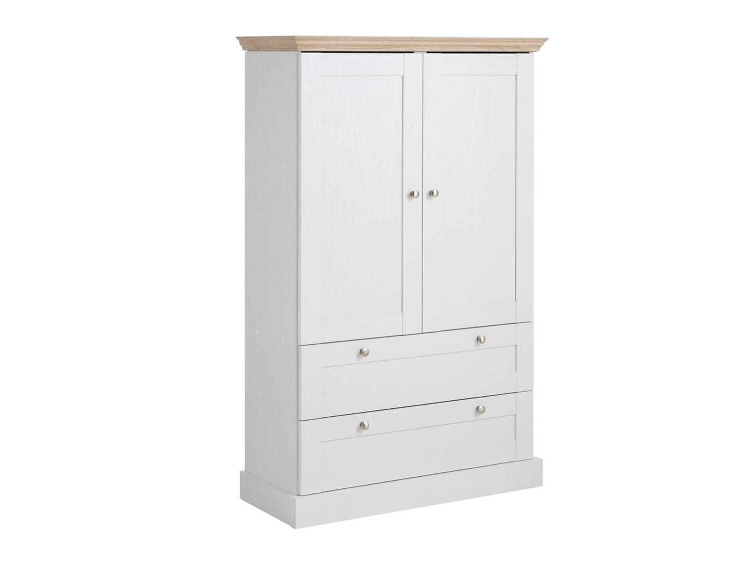 Komoda Lirveri 102 (Bijela + Svijetli hrast)