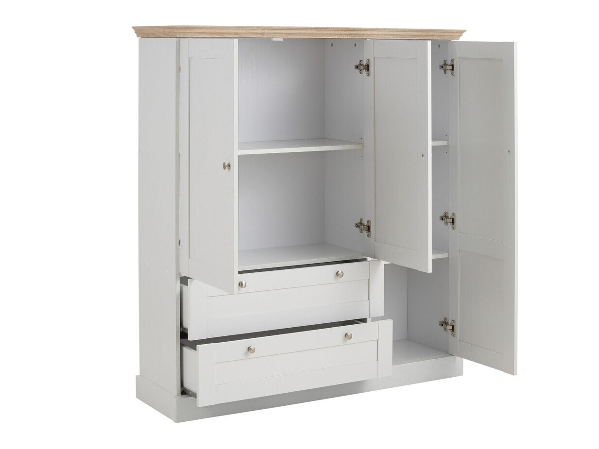 Komoda Lirveri 103 (Bijela + Lagani hrast)