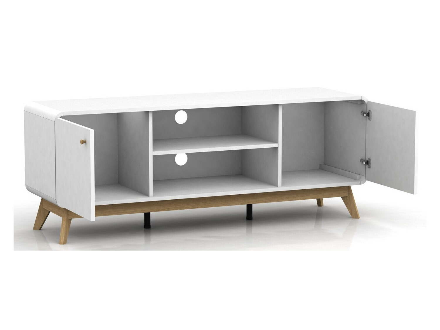 TV stol Elbtena 107 (Bijela + Hrast)