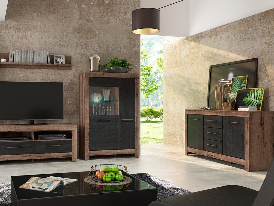 Komoda Dunfelu 100 (Hrast Monastery + Crni hrast)