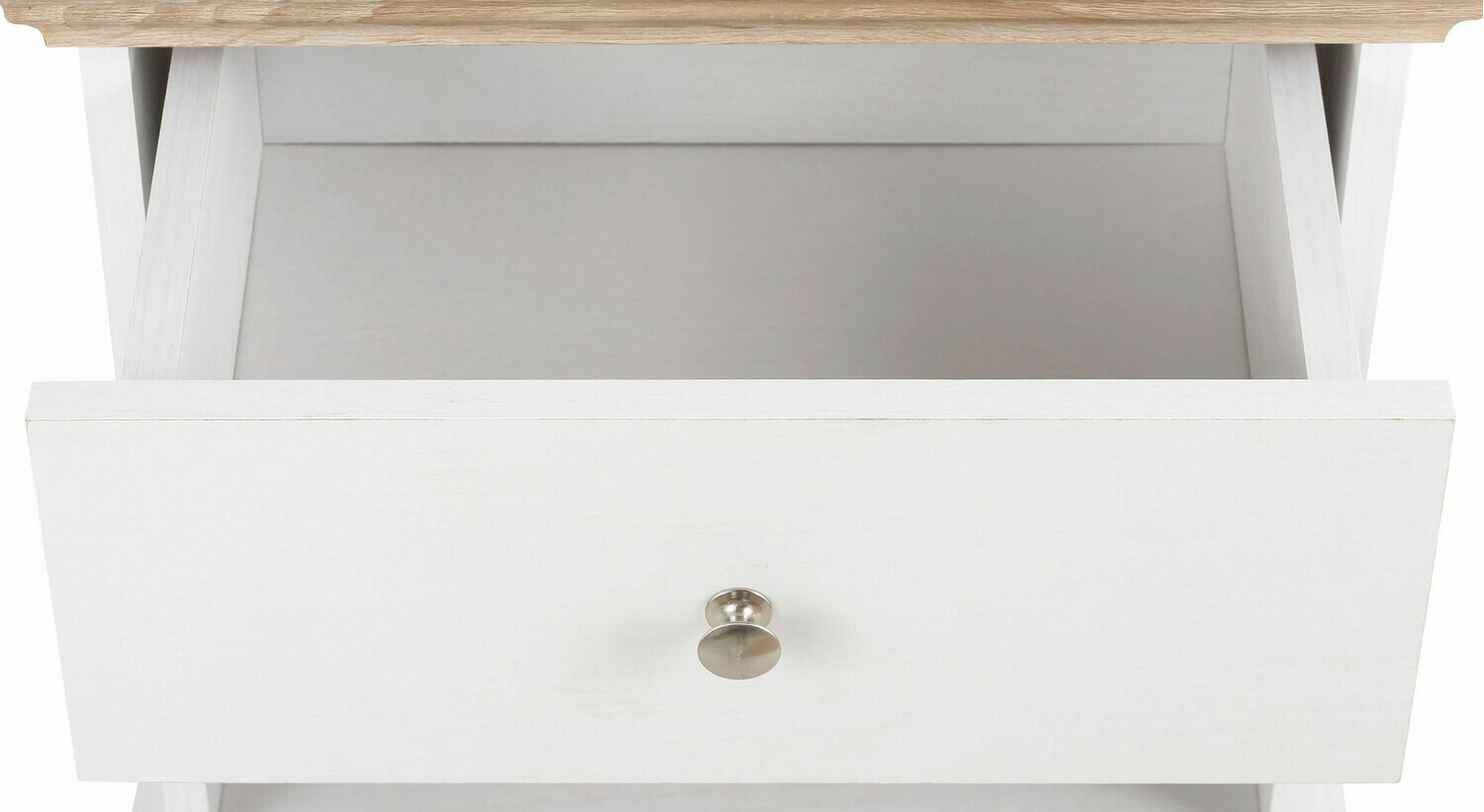 Noćni ormarić Lirveri 111 (Bijela + Svijetli hrast)