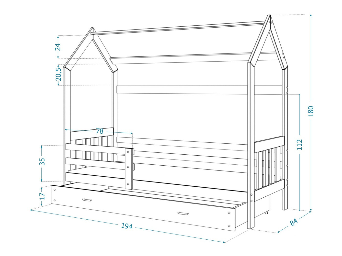 Krevet Aurora 123 (Siva)