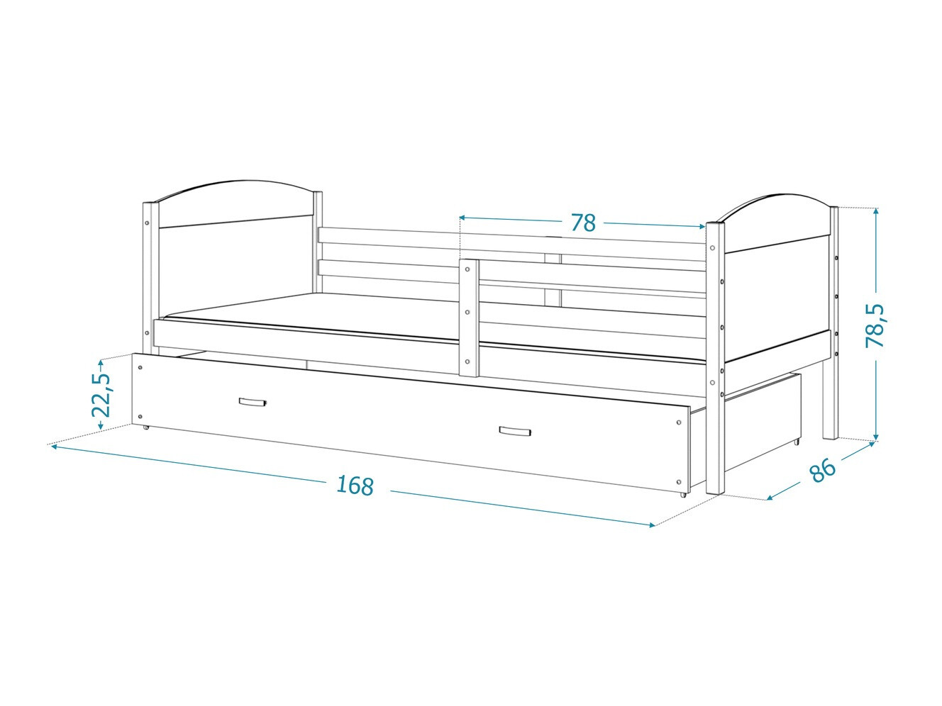 Krevet Aurora 127 (Bor)