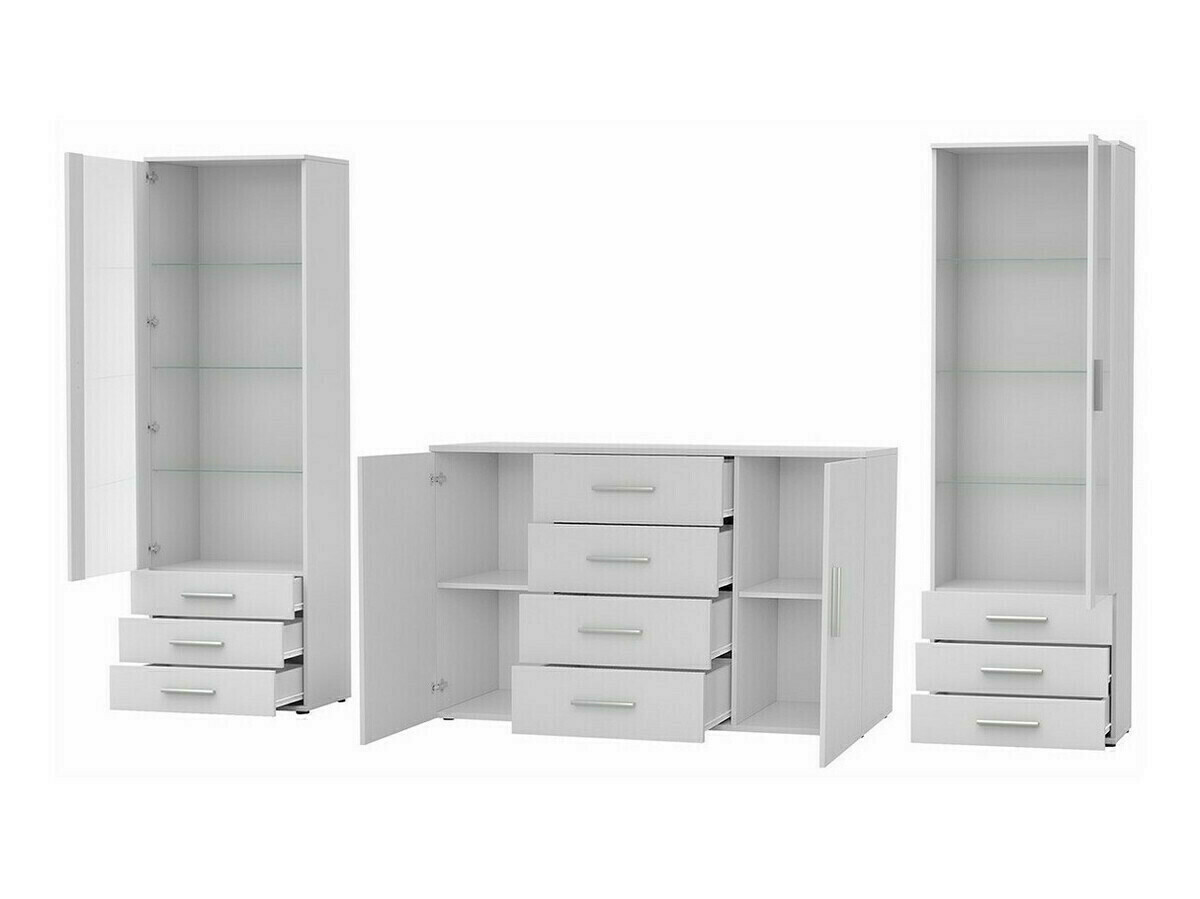 Set za dnevni boravak Tornola 112 (Bijela + Sjajno bijela)