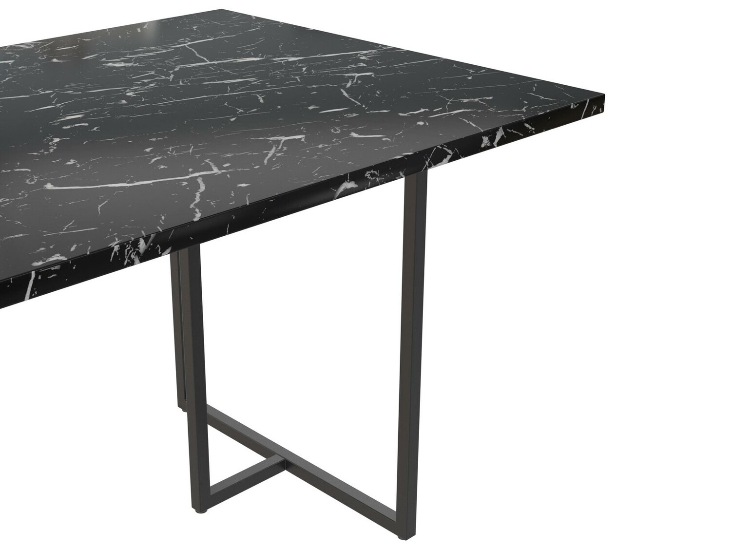 Stol CosmoLiving by Cosmopolitan 122 (Crna + Crni mramor)