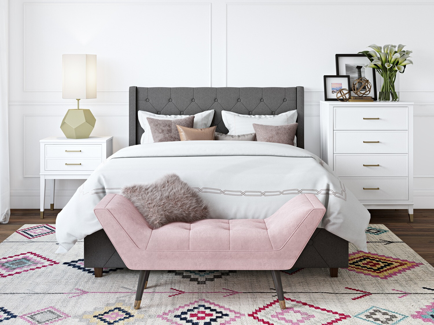 Komoda CosmoLiving by Cosmopolitan Belromu 101 (Bijela)