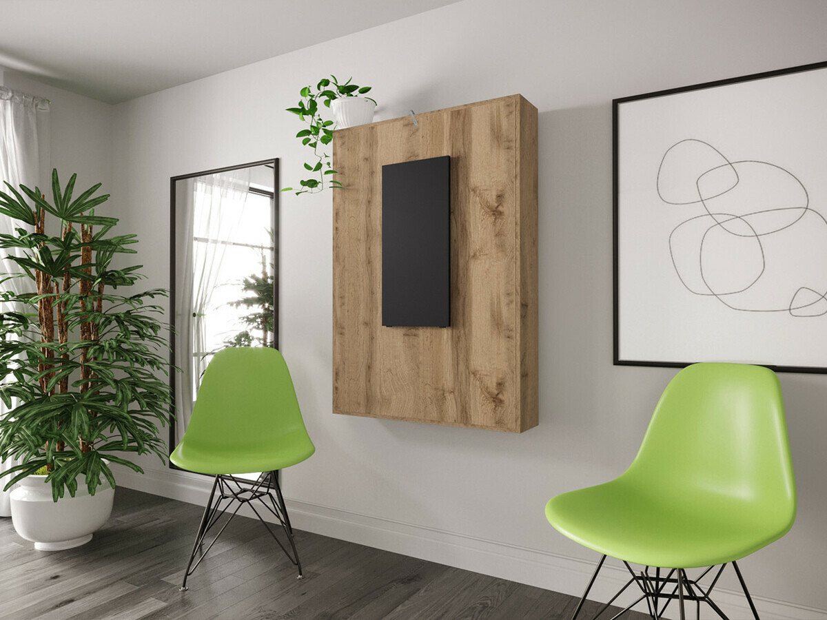 Sklopivi stol Hartford 428 (Crna + Hrast Wotan)