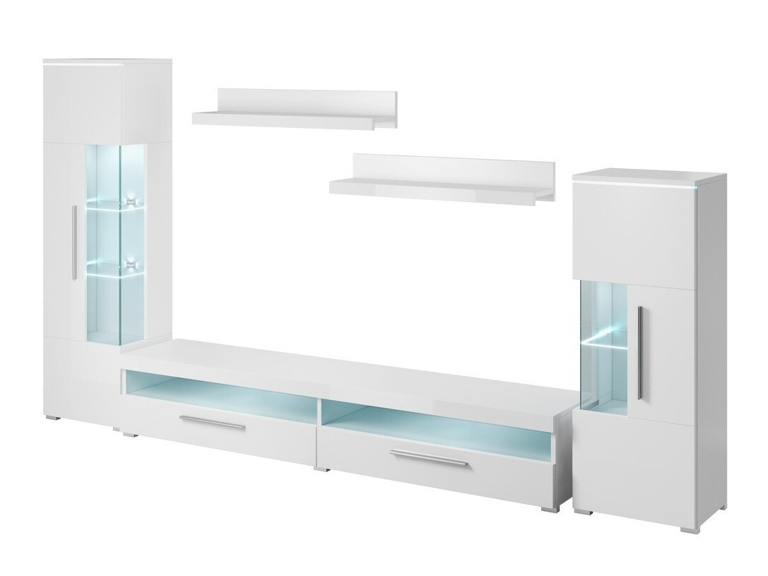 Set za dnevni boravak Torvire 107 (Bijela + Sjajno bijela)