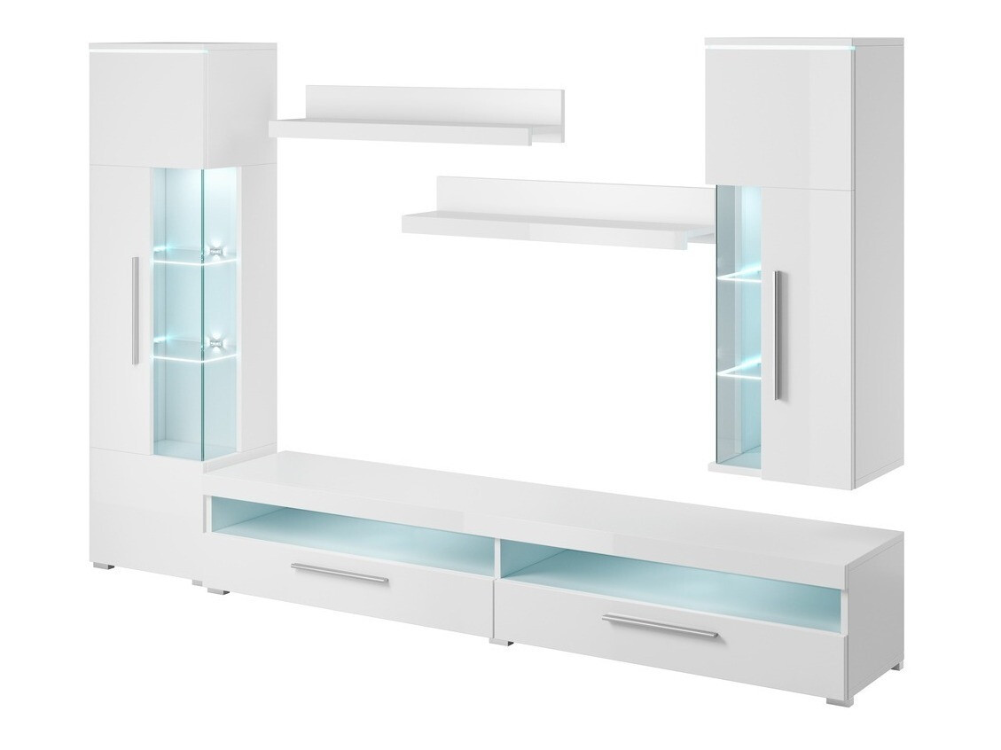 Set za dnevni boravak Torvire 108 (Bijela + Sjajno bijela)