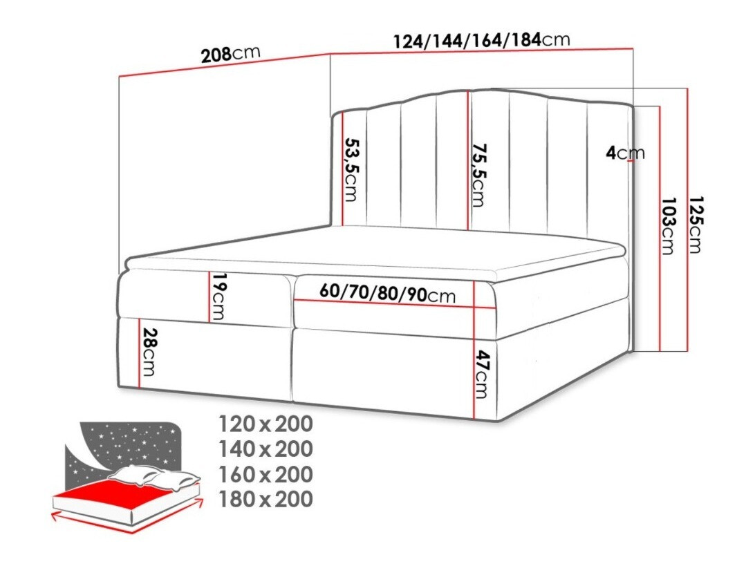 Boxspring krevet Cantus (Soft 017)